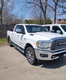 White Ram pickup truck