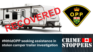 Travel trailer, front view