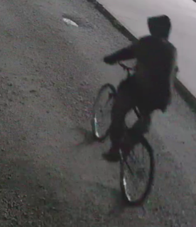 Person on a bicycle, blurred motion