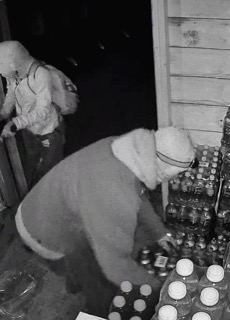 Man reaching for bottles on a shelf