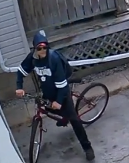 Person on a red BMX bike