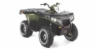 Green and black four-wheeler