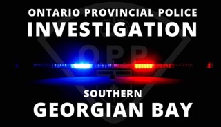 OPP logo with flashing blue and red lights
