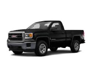 Black GMC pickup truck