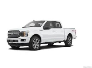 White pickup truck parked on a white background.