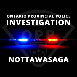 OPP crest with flashing blue and red lights