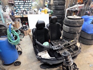 Car interior and suspension components.