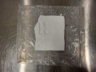 White cloth in plastic wrap