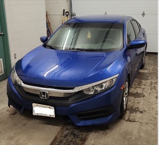 Blue Honda Civic sedan