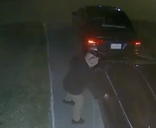Dark SUV backing up
