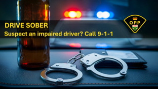 Drive Sober. Suspect an impaired driver? Call 9-1-1. 