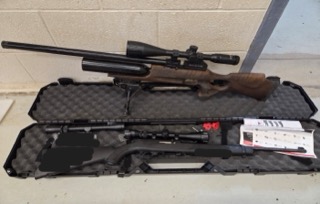 Air rifle in a black case.