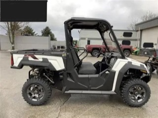 White and black utility vehicle