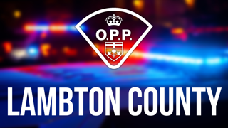 Ontario Provincial Police crest with Lambton County text