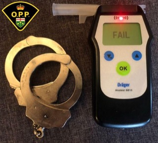 Handcuffs and breathalyzer.